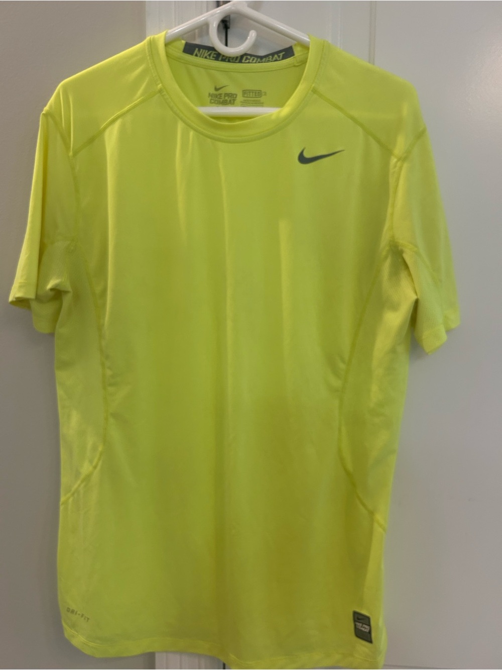 Nike Short Sleeve Neon Yellow Dri-FIT Athletic Tee